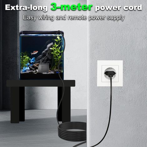 Pompe à Eau Submersible 600L/H Mini Pompe Aquarium Réglable pour Fontaine Étang Hydroponie Aquarium avec Cordon de 3m et 2 Nozzles (1/5)