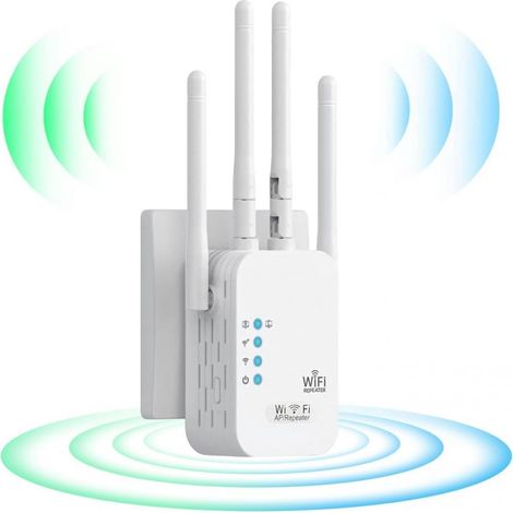 Wlan Extender - Dual Band 2,4 GHz / 5 GHz - 1200 Mbit/s - Répéteur Et Point D'accès Sans Fil - Compatible Avec Tous Les Routeurs - 1 Pièce (1/5)