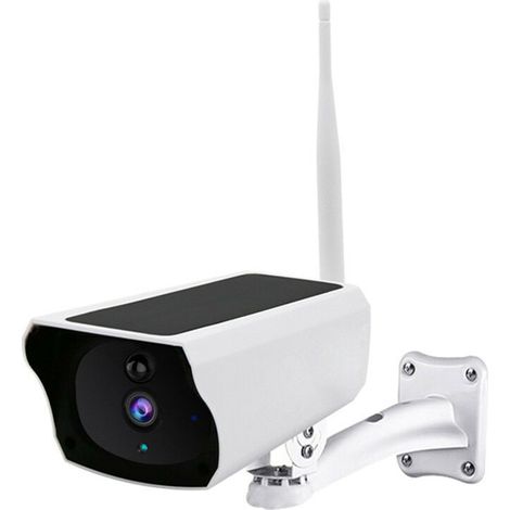 Caméra de sécurité sans fil à énergie solaire pour l'extérieur, avec Wi-Fi, pour la surveillance domestique, résolution 1080p HD, étanche IP66 et détection de mouvement humain. (1/5)