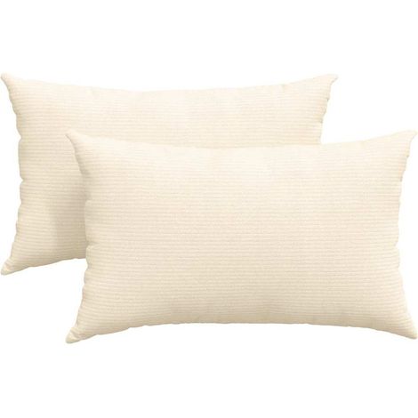 Maison Exclusive - Sofakissen 2 Stück Creme 50 x 30 cm Cordstoff