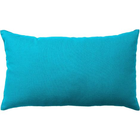 1 Coussin, Coton, 30x50 cm, Polyester, Turquoise, Salon, Chambre