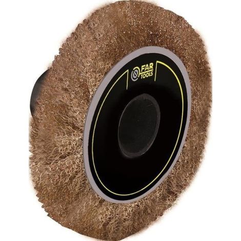 Brosse laiton - FARTOOLS - Ø 65 mm - Epaisseur 10 mm - Marron - Conditionnement x1 (1/2)