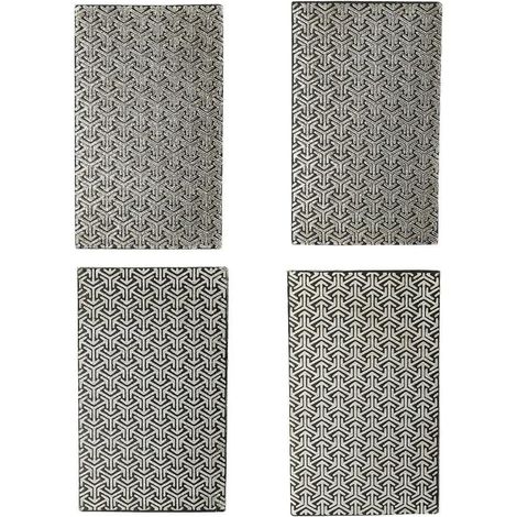 Lot de 4 feuilles de papier abrasif diamanté 60/100/200/400, grain 55 mm x 90 mm, dos auto-agrippant pour verre, porcelaine, céramique, polissage et coupe à la main (1/5)