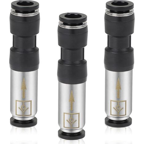 3 válvulas neumáticas antirretorno de 8 mm, conector de aire comprimido, válvula neumática, racores unidireccionales de acero inoxidable para conexión rápida de líneas de aire.