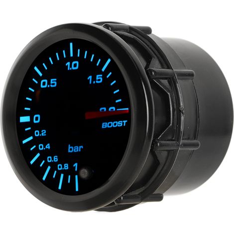 Manomètre de pression de turbo 52 mm (2 pouces) avec capteur et aiguille, rétroéclairage LED 7 couleurs, universel pour voitures essence modifiées. (1/5)