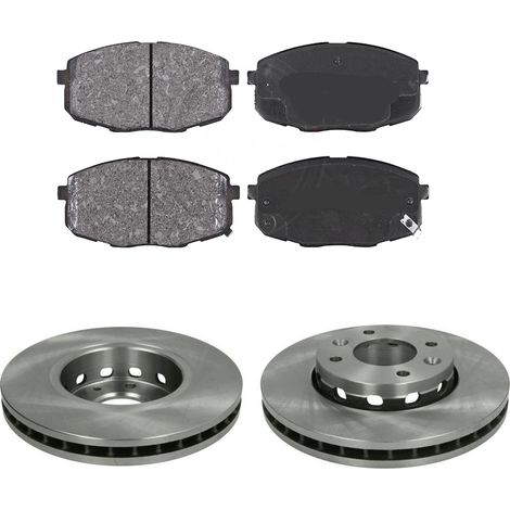KIT FRENI ANTERIORI compatibile con KIA CARENS II MPV / SPACE WAGON (FJ) - DISCHI + PASTIGLIE OEM: FDB1869 / 17579 /SOSTITUZIONE DIRETTA/BASSA POLVERE/SILENZIOSO (1/5)