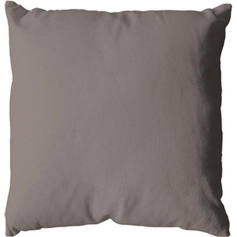 Coussin uni en polyester déhoussable Taupe 40x40 cm