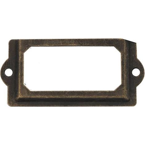 32 porte-étiquettes métalliques pour bibliothèques, armoires, tiroirs - 70 x 33 mm avec vis (1/5)