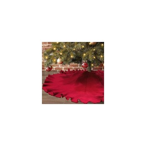 Jupe de sapin de Noël à bords repliés, tapis de sol, 122 cm – (1/5)