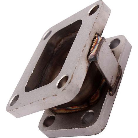 Bride de conversion métallique pour collecteur d'échappement de turbocompresseur T3 vers T4, adaptée au montage du turbocompresseur dans les voitures ou les camions. (1/5)