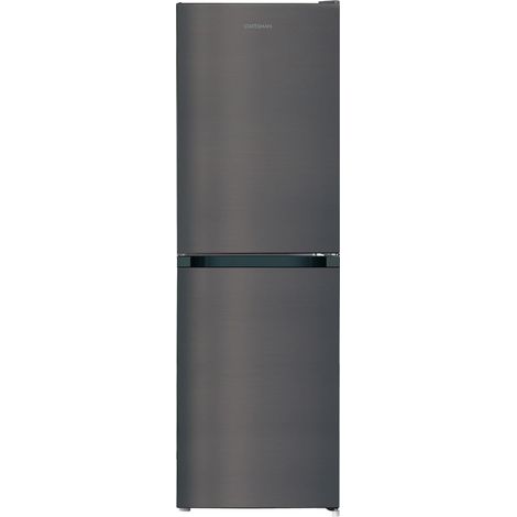 Statesman F01754LFX Freestanding 50/50 Fridge Freezer Low Frost, 154L Fridge, 100L Freezer, 54 cm Wide, Dark Inox