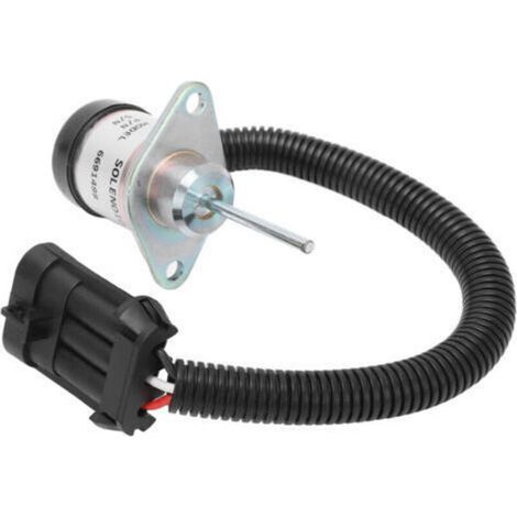Électrovanne d'arrêt moteur diesel, vanne d'arrêt de pompe à carburant, outil d'arrêt de flamme 6691498 12 V CC pour Kubota 1G925-60011 1503ES-12A5UC4S (1/5)