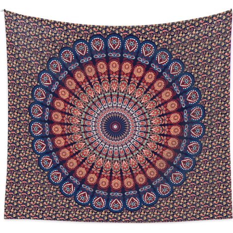 tapisserie murale de 130 cm x 150 cm, style bohème, motif mandala floral, à suspendre, pour la décoration de votre chambre ou de votre salon. (1/5)