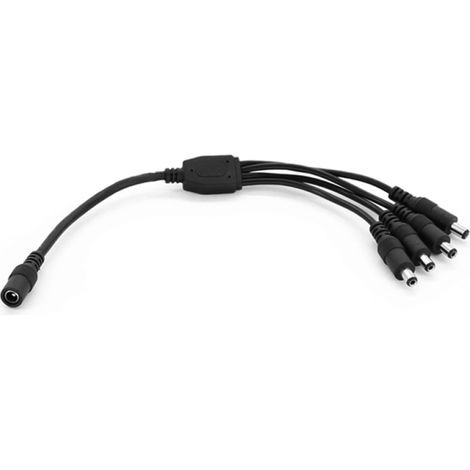 Câble répartiteur d'alimentation CC 1 vers 4 (5,5 x 2,1 mm) pour caméra de vidéosurveillance et enregistreur numérique (DVR) (1/5)
