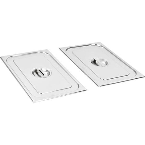 2 couvercles de plateau en acier inoxydable GN 1/1 (1/5)