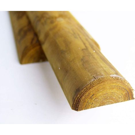 Pali in legno di pino impregnati mezzo tondi LASA - 250 cm Ø 7 cm