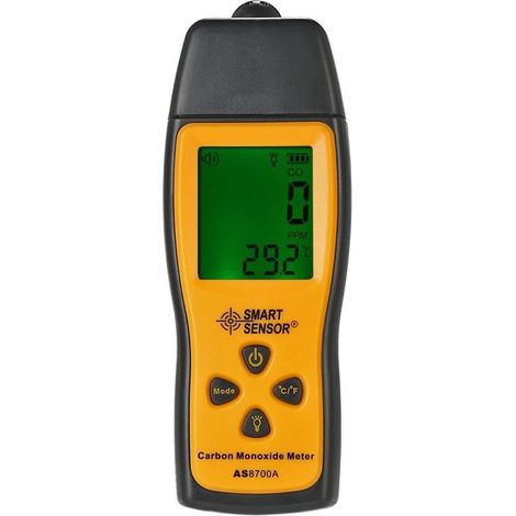 Détecteur de gaz CO électrochimique – Alarme sonore et lumineuse – Plage de mesure 0-1000 ppm – Installation facile dans espaces confinés - AS8700A (1/5)