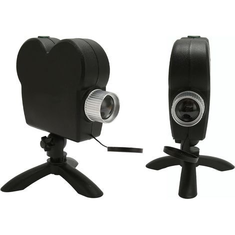 Halloween projector with stand, adjustable curtain, spooky pattern window projection lamp for Christmas, outdoor home decoration, EU plug 100-240V (1/5)
