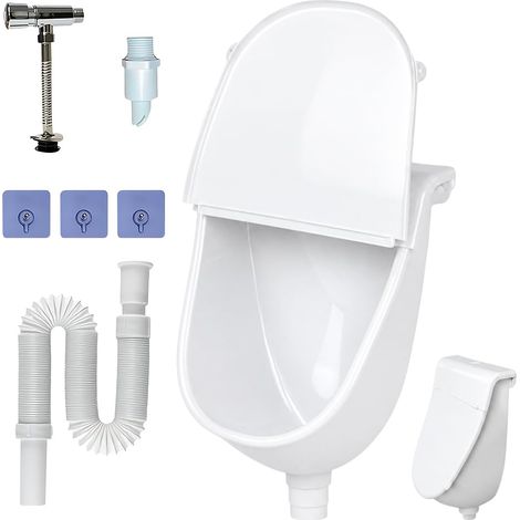 Urinoir Homme, Urinoir avec Couvercle Mural en Plastique (1/5)
