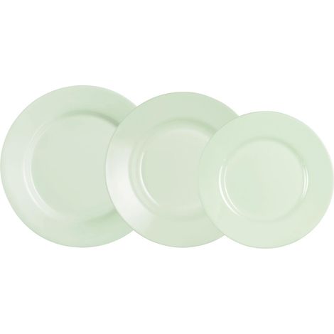 Vaisselle Opale 18 pièces - 6 personnes Vert (1/5)