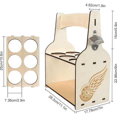 Rangement à bouteilles de vin en bois naturel brut fait main présentoir bouteille bière déco maison cuisine (1/2)