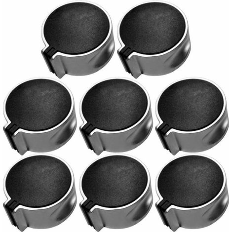 Bouton de 8 Pièces Universel en Métal 8mm Noir Gaz Poêle Adaptateurs de Boutons Interrupteur de Commande Cuisson Verrous de Surface de Contrôle pour Cuisinière à gaz et four (1/5)