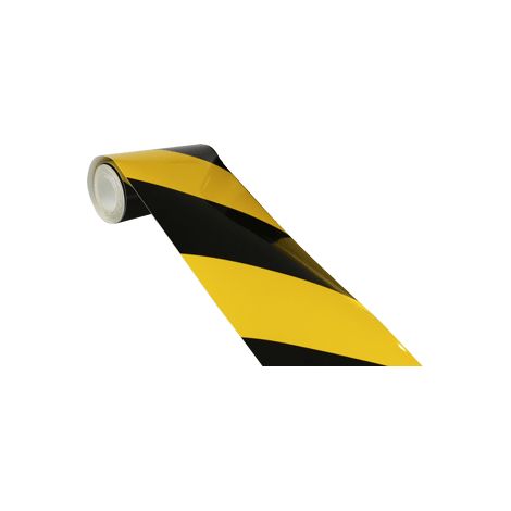 Film rétroréfléchissant 3m x 100mm hachuré diagonale Jaune/Noir - 3340013 (1/2)