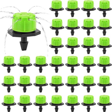 200 pièces 1/4 pouce goutteurs d’irrigation, micro goutteurs d’irrigation, goutteurs micro à goutte à goutte réglables, outil d’irrigation anti-colmatage, goutteurs pour jardin (vert) (1/5)