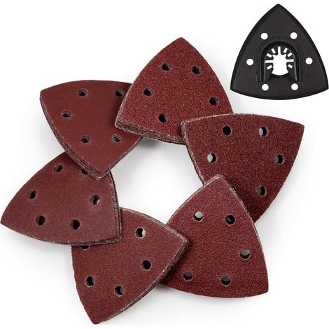 61 Stück 90 mm Dreieck-Schleifscheiben mit ABS-Klettverschluss – Körnung 40/60/80/100/120/240