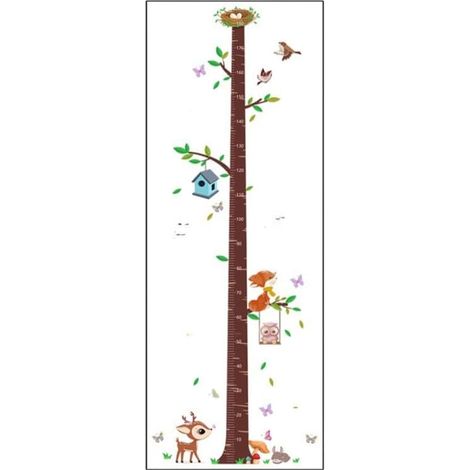 Autocollants muraux en PVC marron avec branches d'arbre et oiseaux pour chambre d'enfant 30 x 90 cm (1/5)