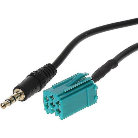 Câble d'entrée auxiliaire jack 3,5 mm pour autoradio MP3, compatible avec Megane Laguna Modus (1/3)