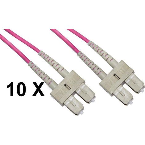 LINK CONF.10 CAVI FIBRAOTTICA SC A SC MM DUP OM4 G2MM 50/125 2M