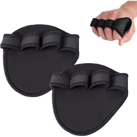 1 Paire Poignées de musculation, Néoprène, Prise quatre anneaux, Antidérapant, Haltérophilie et fitness (1/5)