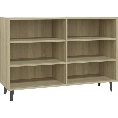 Buffet Commode Armoire Luxueux, pour Salon Chambre Entrée Cuisine, Chêne sonoma 103,5x35x70 cm Aggloméré OIB3495E (1/5)