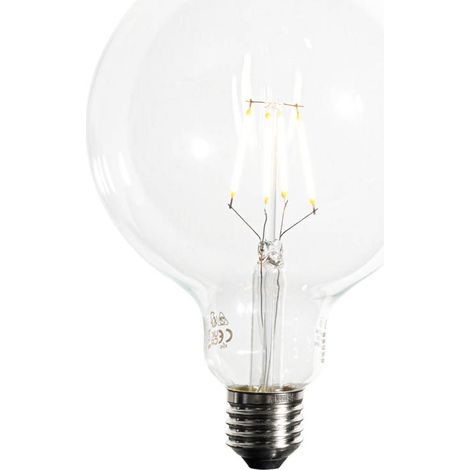 E27 Dimmable LED Spiral Filament G125 5W 450lm 2200K (1/5)