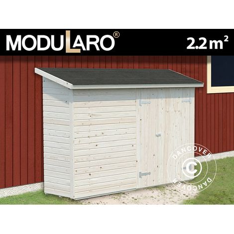 Wooden lean-to shed, 2.34x0.95x1.89 m, 2.2 m², Natural - Dancover (1/2)