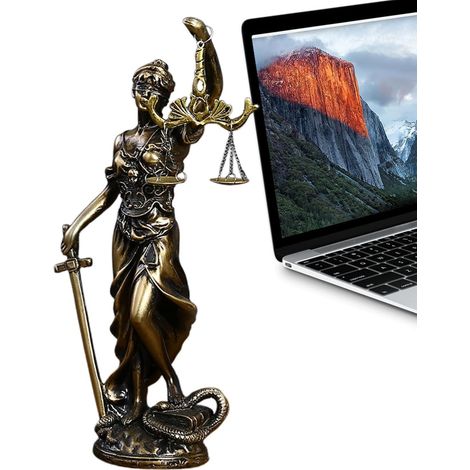 Figurine Lady Justice en résine, statue de bureau déesse de la  justice avec écailles  Sculpture de justice pour avocat, étudiant en droit, décoration de bureau et bibliothèque (1/5)