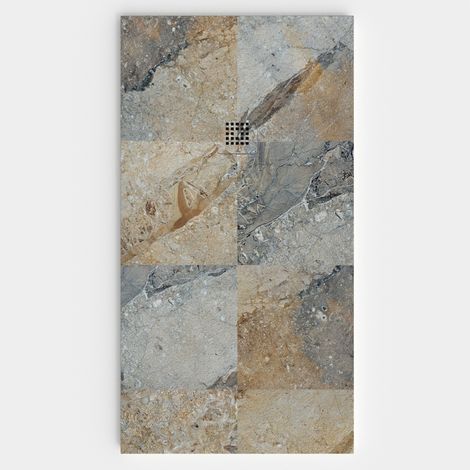VAROBATH - Receveur de douche 3D 100x140 - Modèle MIZZI effet marbre (1/5)
