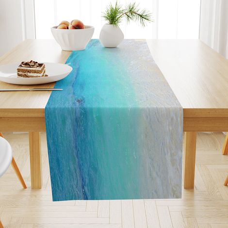 (33x183CM)Coureur de table en lin Pour l'extérieur, le balcon, l'intérieur et la décoration de fête (1/3)