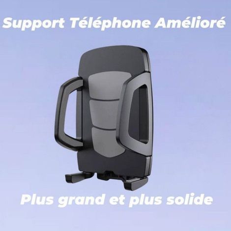 Support téléphone voiture universel ventouse adhésive 360° pliable pour smartphones 4,7–7" - Noir FIXATION TELEPHONE (1/5)