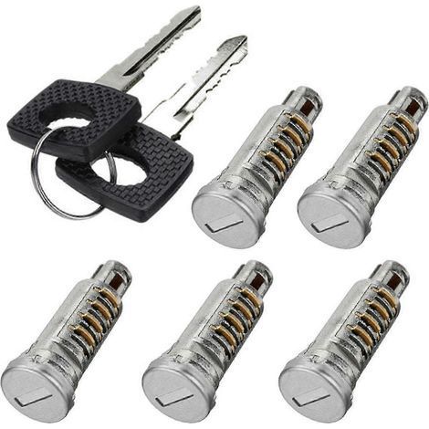 6707600205 Lot de 5 barillets de serrure de porte avec 2 clés identiques pour Mercedes Sprinter Vito W638 (tous modèles). (1/5)