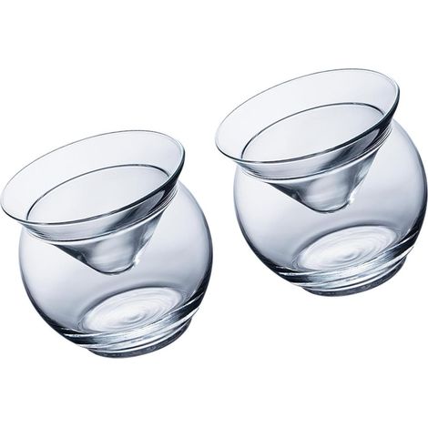 Stylish Stemless Martini Glasses Cocktails at Bar or Wedding, S (1/5)