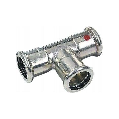 Sanha Trójnik réduit raccord chrome 88,9 mm à 76,1 mm