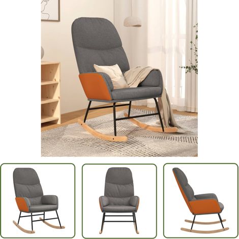FIMEI Chaise à bascule Gris clair Tissu (1/5)