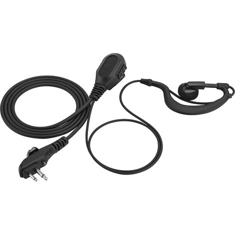 Nouveau casque portable à fixation auriculaire PTT Talkie-walkie en forme de G avec micro et crochets d'oreille UV (1/5)