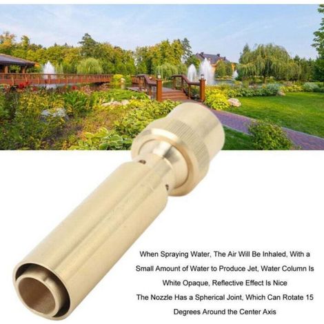 Buse de fontaine en laiton G3/4", universelle pour rideau d'eau/colonne, équipement bassin de jardin (1/4)