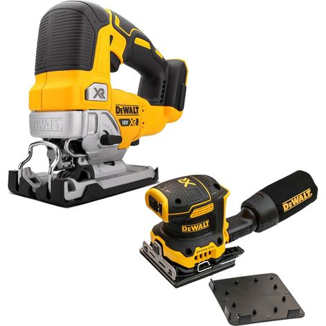 DeWalt DCS334N 18v XR Cordless Brushless Top Jigsaw & DCW200N Orbital Sander