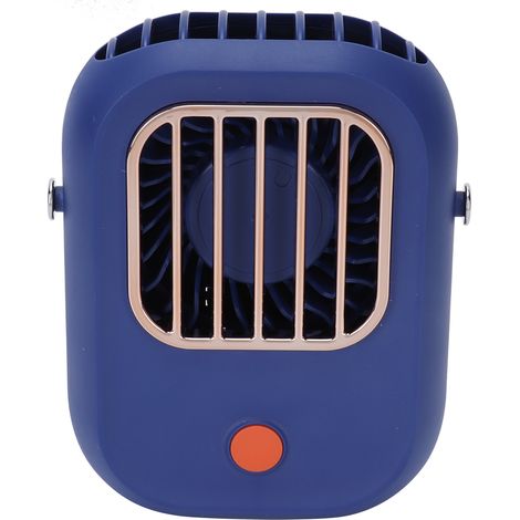 Ventilateur de voyage rechargeable USB, 3 vitesses, bleu - Idéal pour enfants et bureau (1/5)