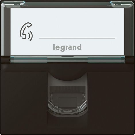 Prise RJ45 catégorie6 FTP 2 modules Mosaic - Noir mat - 079165L - Legrand (1/5)