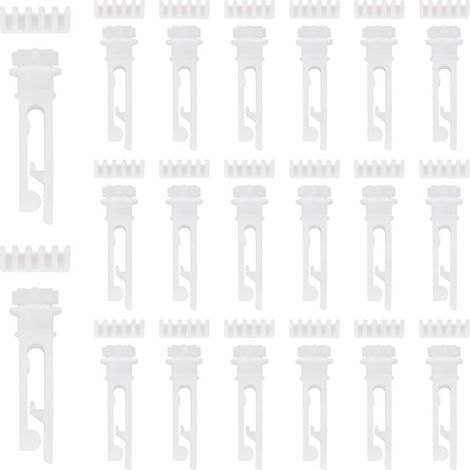 Lot de 40 verrous de cordon de rideaux faciles à installer avec poulies en fer blanc pour décoration de la maison